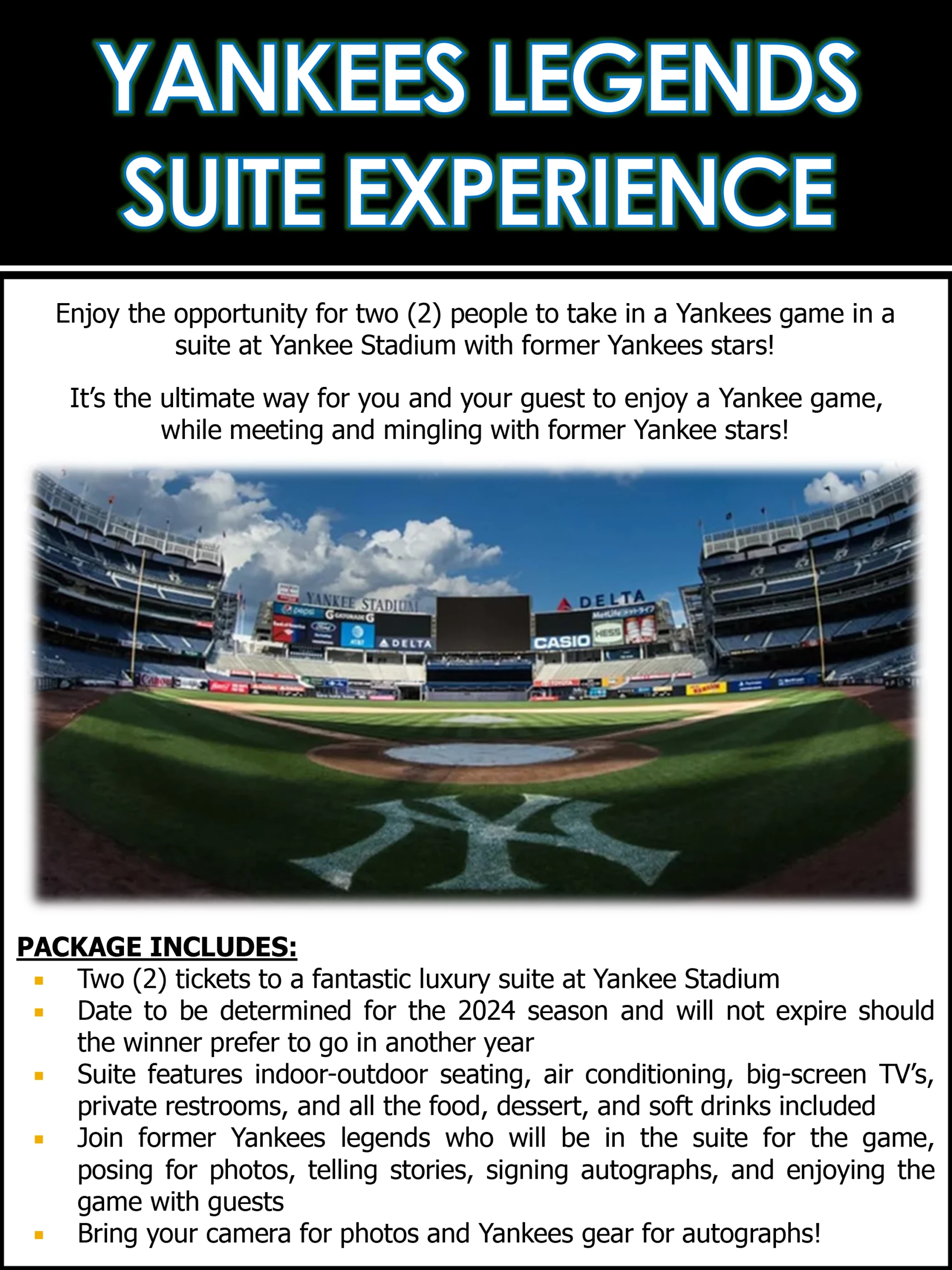 Yankees Legends Suite Experience