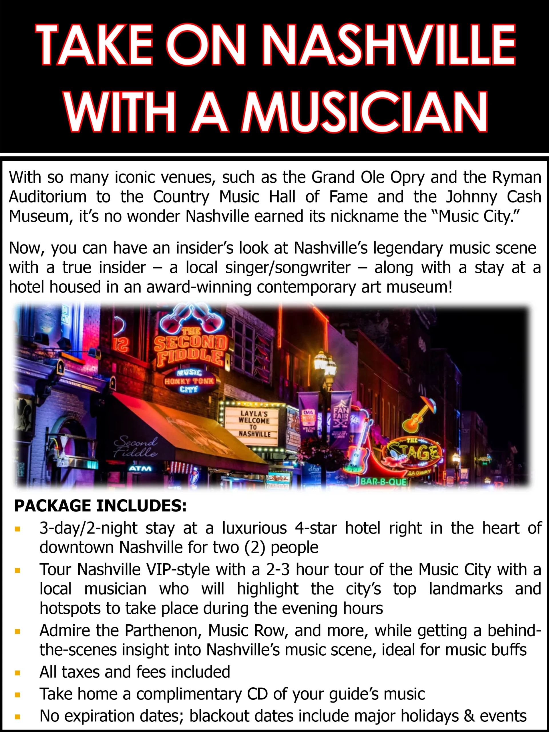 Take on Nashville with a Musician