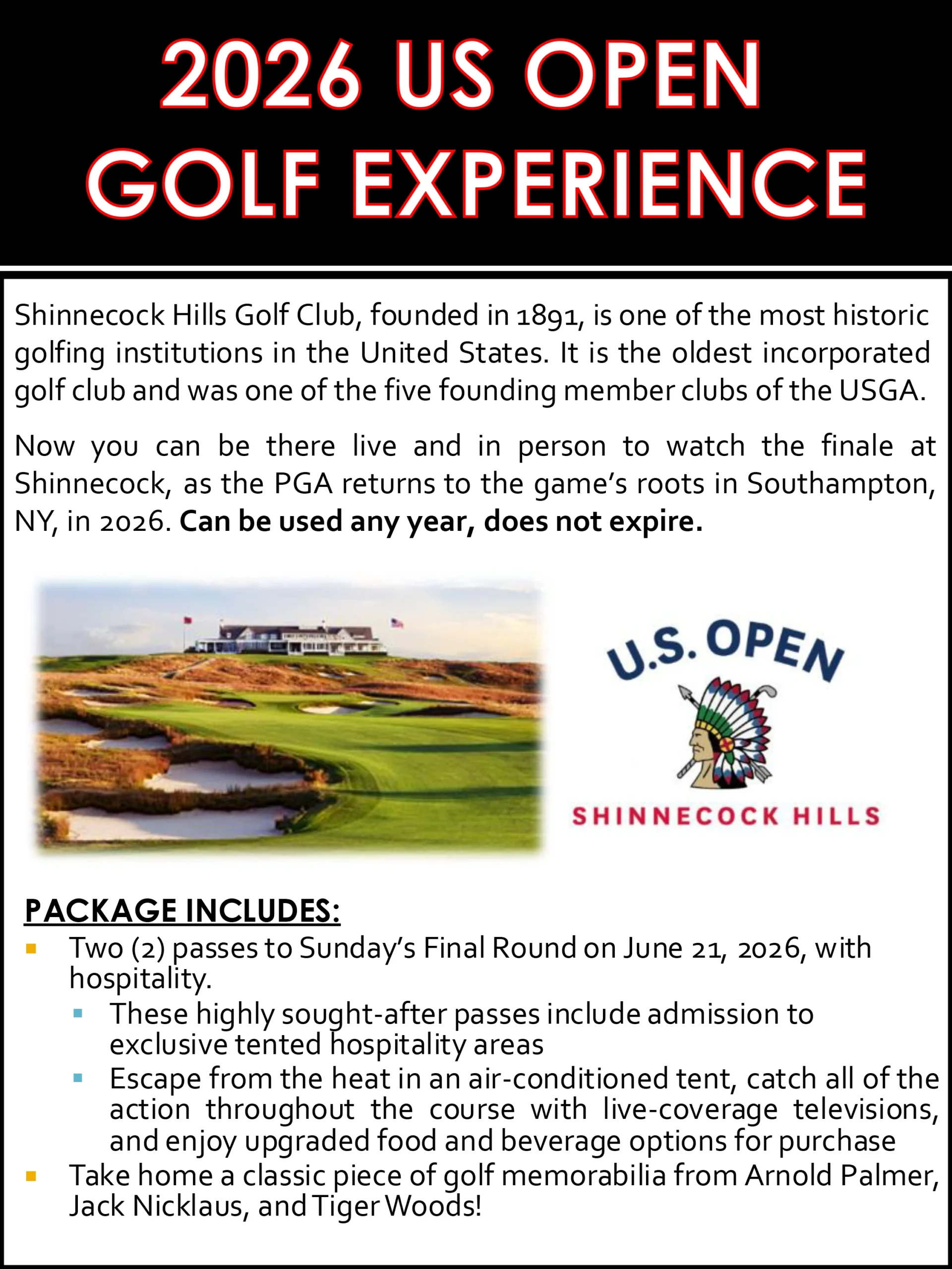2026 US Open Golf Experience
