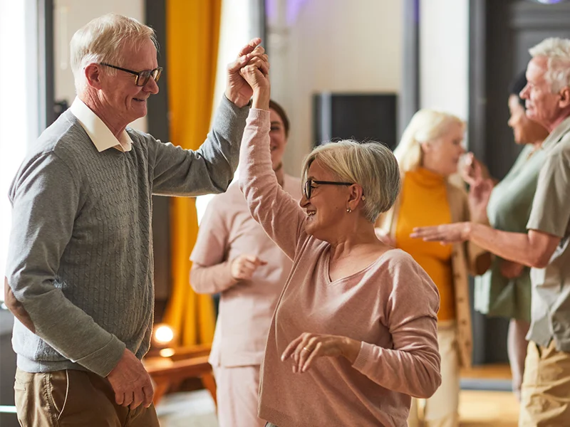 older couple dancing