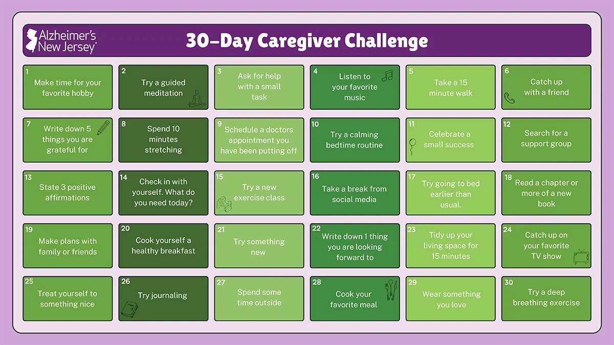 30-Day Caregiver Challenge Calendar