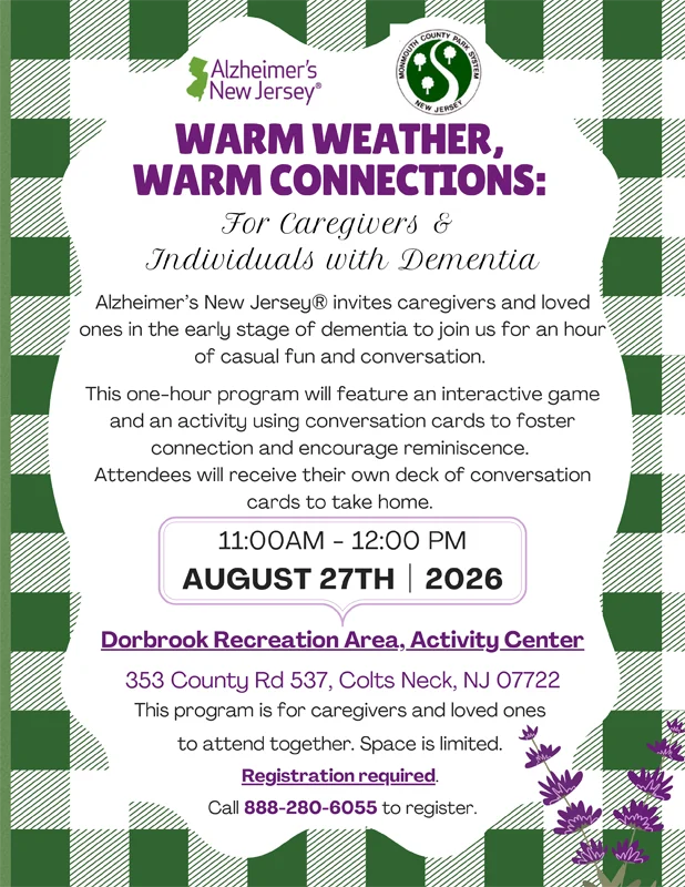 Warm Weather Connections flyer - August 27, 2026