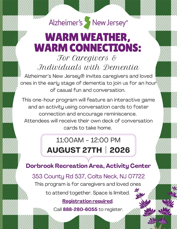 Warm Weather Connections flyer - August 27, 2026