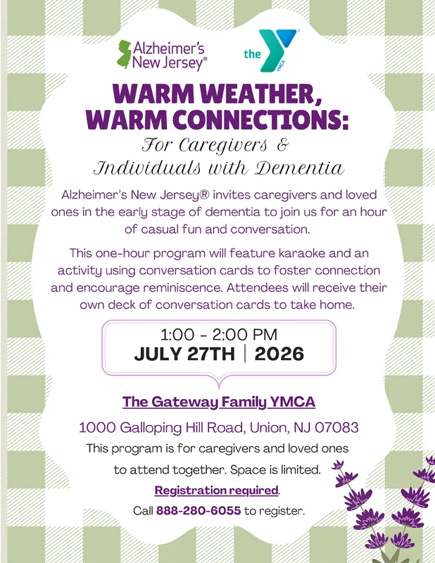 Warm Weather Connections flyer - July 27, 2026